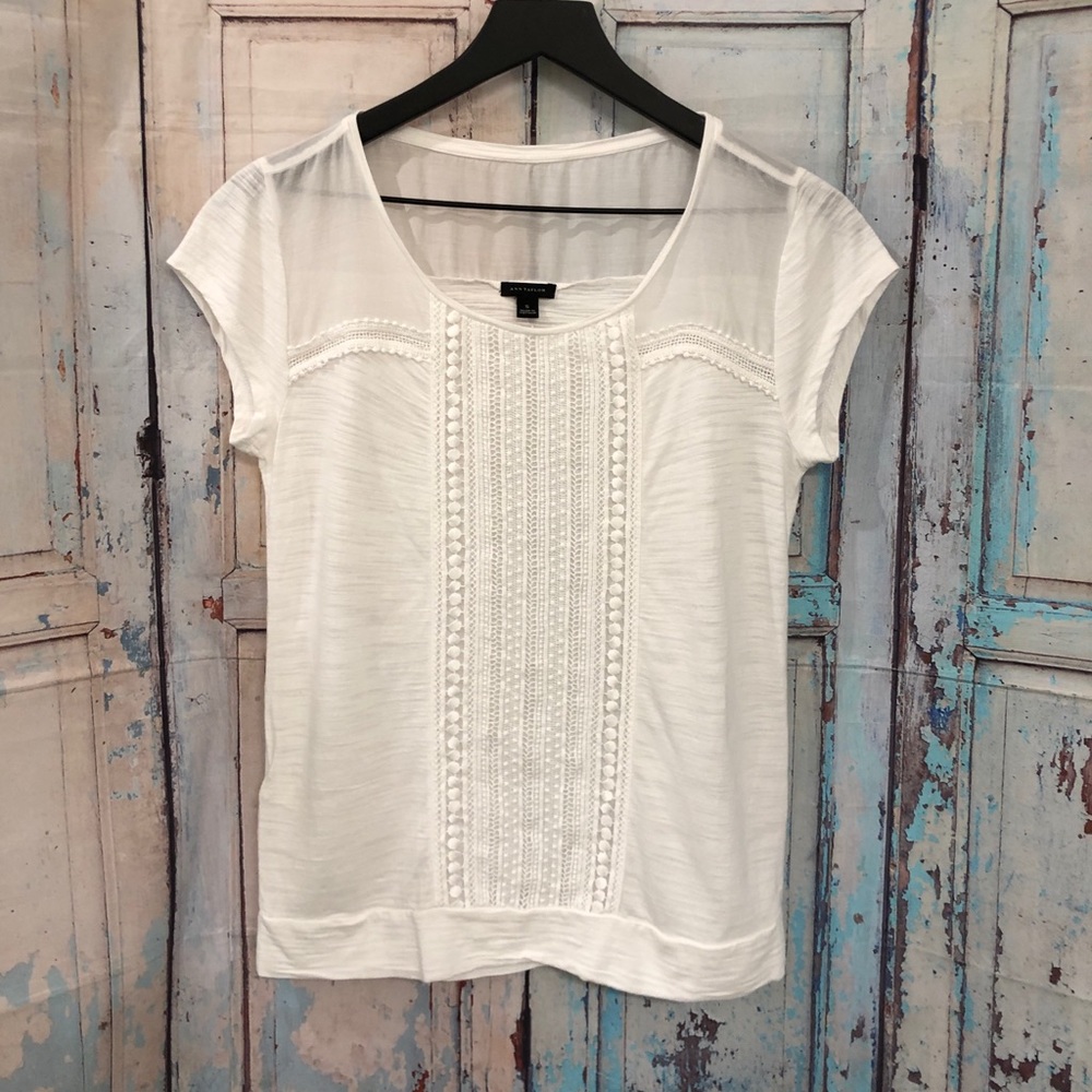 Ann Taylor white top size small